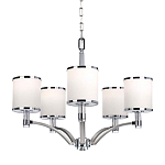 Люстра с белыми стеклянными плафонами в форме цилиндра Feiss варинант исполнения - 1 | Loft Concept в Сочи