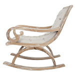 Кресло-качалка с мягкой обивкой из льна Ella Armchair beige варинант исполнения - 2 | Loft Concept в Сочи