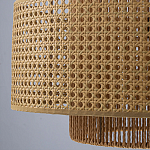 Подвесной светильник с абажуром из плтеного бамбука Light Inside the Cell варинант исполнения - 8 | Loft Concept в Сочи