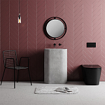 Настенное зеркало круглой формы в черной металлической раме BUBBLE MIRROR BLACK варинант исполнения - 1 | Loft Concept в Сочи