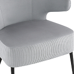 Современное мягкое кресло на металлических ножках Rakush Grey варинант исполнения - 6 | Loft Concept в Сочи