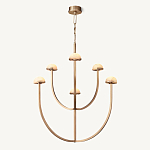 Люстрас 6-ю мраморными плафонами в форме купола Light Warm Light варинант исполнения - 4 | Loft Concept в Сочи