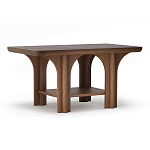 Стол кофейный деревянный с арочным основанием Arch Passage варинант исполнения - 1 | Loft Concept в Сочи