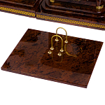 Настольный письменный набор с часами и визитницами из природного камня обсидиана Royal Present варинант исполнения - 2 | Loft Concept в Сочи