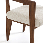 Кресло обеденное Alcove White Boucle из массива ореха варинант исполнения - 5 | Loft Concept в Сочи