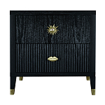 Тумба прикроватная с двумя ящиками Elsa Dreams Black варинант исполнения - 5 | Loft Concept в Сочи