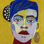 Картина с вышивкой Портрет wall panel People with the yellow ear 1 варинант исполнения - 1 | Loft Concept в Сочи