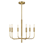 Люстра с 6-ю лампами на тонких изогнутых рожках в современном стиле Feiss варинант исполнения - 2 | Loft Concept в Сочи