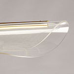 Люстра линейная с прозрачным волнообразным плафоном Wave Line варинант исполнения - 4 | Loft Concept в Сочи