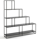 Ступенчатый стеллаж Menzie Steps Metal Rack Black варинант исполнения - 1 | Loft Concept в Сочи