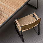 Дизайнерский стул с каркасом из металла с плетеными сиденьем и спинкой GREEN POINT Chair варинант исполнения - 10 | Loft Concept в Сочи