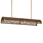 Люстра линейная полукруглой формы Wooden Horseshoe варинант исполнения - 3 | Loft Concept в Сочи