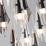 Люстра каскадная с 12-ю рельефными прозрачными плафонами Glass Pod  варинант исполнения - 6 | Loft Concept в Сочи