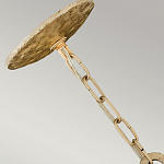 Люстра подвесная с широким белым текстильным абажуром и вертикальными декоративными элементами Hinkley варинант исполнения - 3 | Loft Concept в Сочи