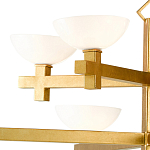 Люстра золотая с 8-ю молочными плафонами в виде чаши Tiers of Clear Lines варинант исполнения - 2 | Loft Concept в Сочи