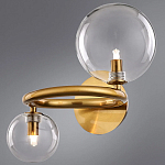 Бра с 2-мя стеклянными сферическими  плафонами Arco Wall Lamp варинант исполнения - 3 | Loft Concept в Сочи