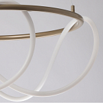 Люстра подвесная круглая золотого цвета с белыми изогнутыми световыми линиями Luke Lampco Tracer Lamp варинант исполнения - 4 | Loft Concept в Сочи