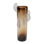 Ваза коричневая Forma Mare со стеклянными вставками варинант исполнения - 1 | Loft Concept в Сочи