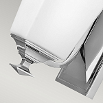 Бра с белым матовым плафоном на прямоугольном основании цвета хром Hinkley варинант исполнения - 3 | Loft Concept в Сочи