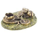 Подсвечник из бронзы и натурального камня змеевик Stone Candlestick варинант исполнения - 2 | Loft Concept в Сочи