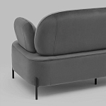 Диван в велюровой обивке серого цвета COLOR BLOCK варинант исполнения - 7 | Loft Concept в Сочи