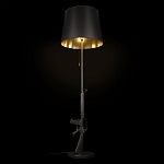 Торшер с черным абажуром и оригинальной ножкой в форме автомата Flos варинант исполнения - 3 | Loft Concept в Сочи
