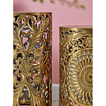 Столик приставной с цветочной резной фактурой Madagascar варинант исполнения - 4 | Loft Concept в Сочи