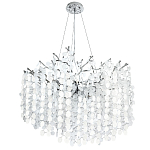 Люстра с круглыми хрустальными подвесками Fairytree Chrome Crystal Branches Chandelier 10 варинант исполнения - 2 | Loft Concept в Сочи