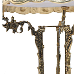 Стол бронзовый круглый с мраморной столешницей Coffee De Bronze варинант исполнения - 1 | Loft Concept в Сочи