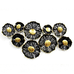 Панно настенное Blank Sheet  Black flower варинант исполнения - 1 | Loft Concept в Сочи