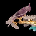 Люстра круглая на золотом каркасе с птичками и цветочным декором Miscellaneous herbs варинант исполнения - 6 | Loft Concept в Сочи