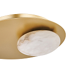 Бра с овальным основанием золотого цвета  и плафоном из алебастра Shaw Lighting варинант исполнения - 2 | Loft Concept в Сочи