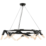 Люстра круглая с трубчатыми лампочками Vanguard Circle варинант исполнения - 1 | Loft Concept в Сочи