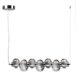 Подвесной светильник линейный с 7-ю рифлеными стеклянными шарами Marcelh Light варинант исполнения - 6 | Loft Concept в Сочи