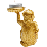 Подсвечник золотая обезьяна с блюдцем Golden Monkey варинант исполнения - 3 | Loft Concept в Сочи