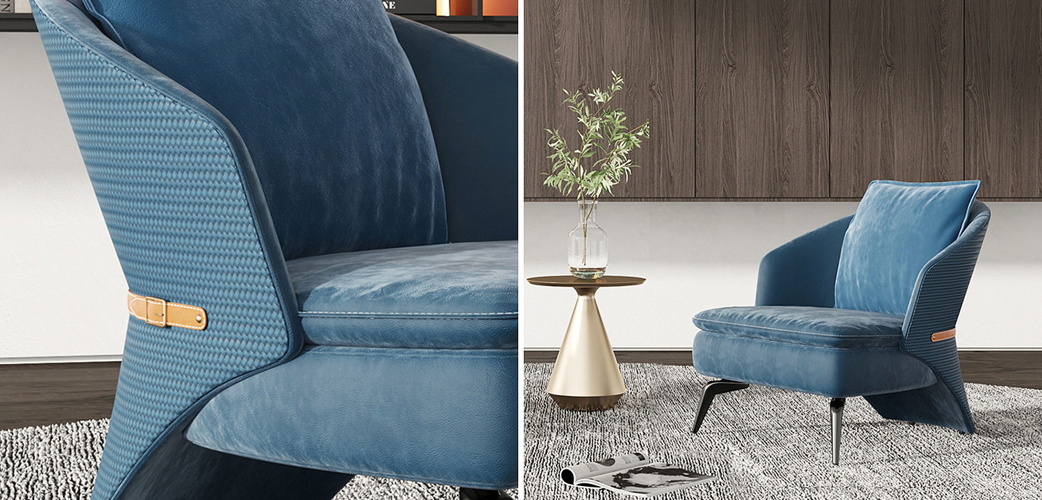 Кресло Albie Armchair Blue Кресло Albie Armchair Blue - Loft-Concept в Сочи