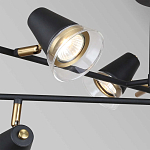 Потолочный светильник с конусообразными плафонами с контрастным сочетанием бронзы и глубоким черным цветом Aurika варинант исполнения - 3 | Loft Concept в Сочи