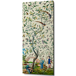 Постер на холсте в стиле шинуазри с изображением сада Beige Chinoiserie Imperial Garden Poster варинант исполнения - 1 | Loft Concept в Сочи