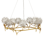 Люстра круглая с декором в виде цветков одуванчика Hanging Dandelion варинант исполнения - 4 | Loft Concept в Сочи