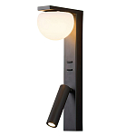 Бра с белым полусферическим плафоном и цилиндрическим поворотным спотом Trumpet Wall Lamp варинант исполнения - 2 | Loft Concept в Сочи