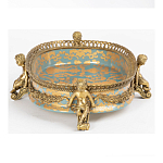 Чаша с орнаментом на ножках в виде бронзовых ангелов Eden Garden варинант исполнения - 3 | Loft Concept в Сочи