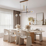 Линейная металлическая геометрическая люстра Geometry Crystal Linear Chandelier варинант исполнения - 2 | Loft Concept в Сочи