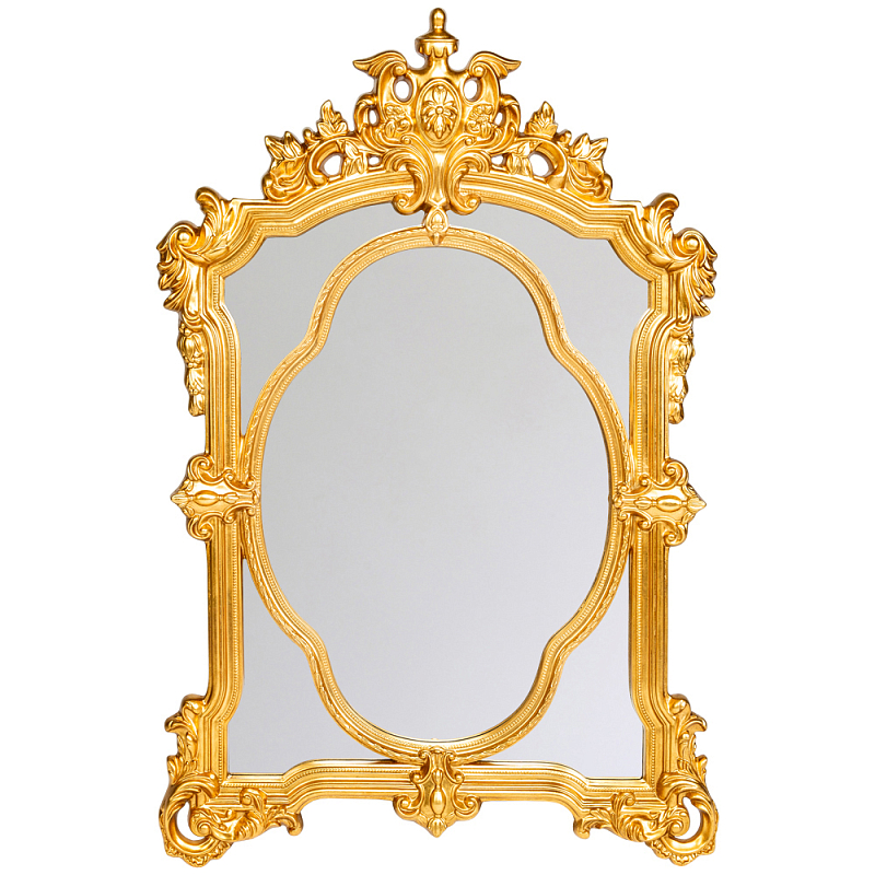 Зеркало с ажурной раме золотого цвета Classic Ornament Mirror Золотой Зеркало в Сочи | Loft Concept 