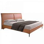 Кровать двуспальная коричневая из экокожи Modern Look варинант исполнения - 1 | Loft Concept в Сочи