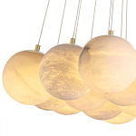 Люстра подвесная круглая с сферическими плафонами из натурального камня Glowing Spheres варинант исполнения - 5 | Loft Concept в Сочи