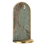 Настенный светильник зеленого цвета с бронзовой рамкой овальной формы с полкой Herbarium  варинант исполнения - 3 | Loft Concept в Сочи