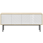 Длинная тумба с зеркальным декором Serena варинант исполнения - 8 | Loft Concept в Сочи