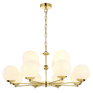 Люстра с белыми плафонами из выдувного стекла Amuse D83 см