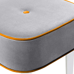 Квадратный мягкий пуф на белых ножках Winton Pouf Square варинант исполнения - 12 | Loft Concept в Сочи