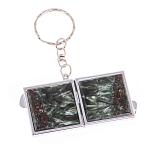 Зеркало брелок складное двухстороннее из натурального камня Серафинит Stone Mirrors варинант исполнения - 6 | Loft Concept в Сочи